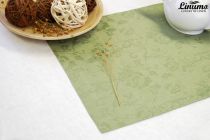 High quality table runner 100% Leinenjacquard Green Different Si