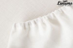 Elastic Bedding Sheet PEENE 100% pure linen batiste White 125g/q