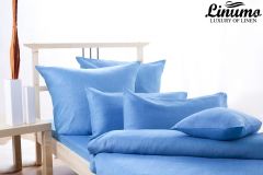 100% Linen Bedcover SALZACH Blue various sizes