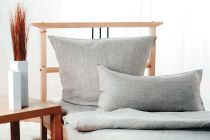 Bedding Set SIEG 100% Linen Anthracite 2PC