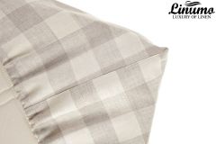 Fitted Bedding Sheet MOSEL 100% Linen Checked Design