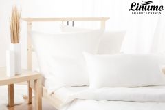 Bedding Set SAALE Semi-Linen White 2PC, 63% linen 37% cotton