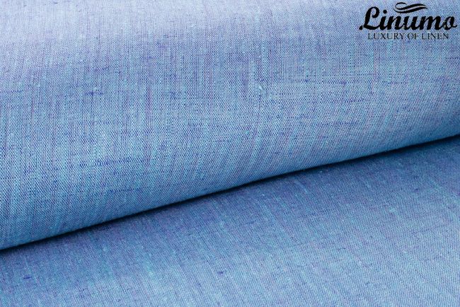 100% Linen Bedcover SALZACH Blue various sizes