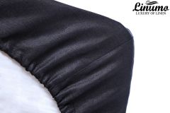 100% Linen Bedding Sheet ALTMUEHL Black Different Sizes