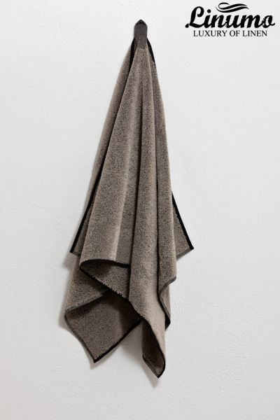 Bath-towel from lines frott gray different sizes