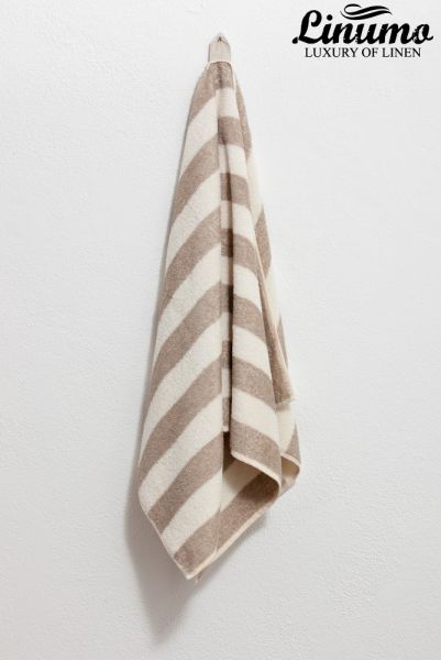 Bath-towel from lines frott striped different sizes