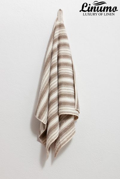 Bath-towel from lines frott striped different sizes