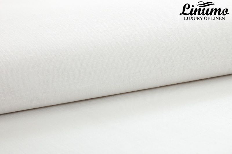 Bedcover LESUM Linen white with a black cord row different sizes