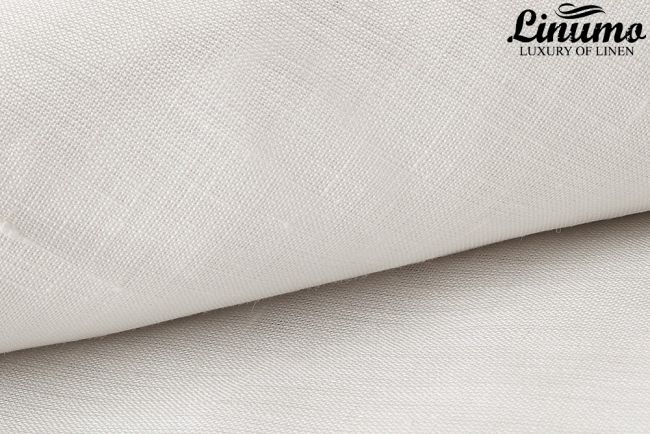 Bedding Set SAALE Semi-Linen White 2PC, 63% linen 37% cotton