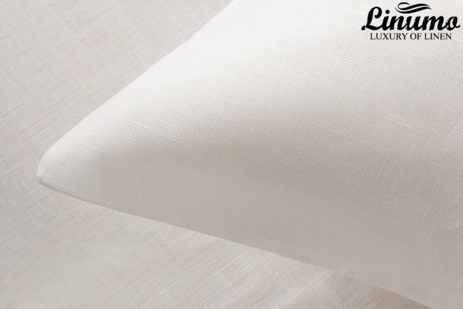 Bedding Set SAALE Semi-Linen White 2PC, 63% linen 37% cotton