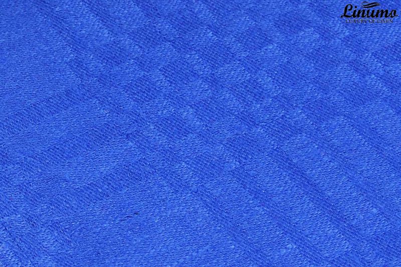 Edle Leinen-Serviette aus 100% Leinenjacquard 45x45cm Blau