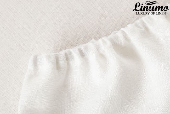 Elastic Bedding Sheet SAALE 63% Linen White Different Sizes