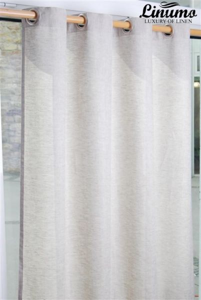 Finished linen curtain beige different sizes M06C112