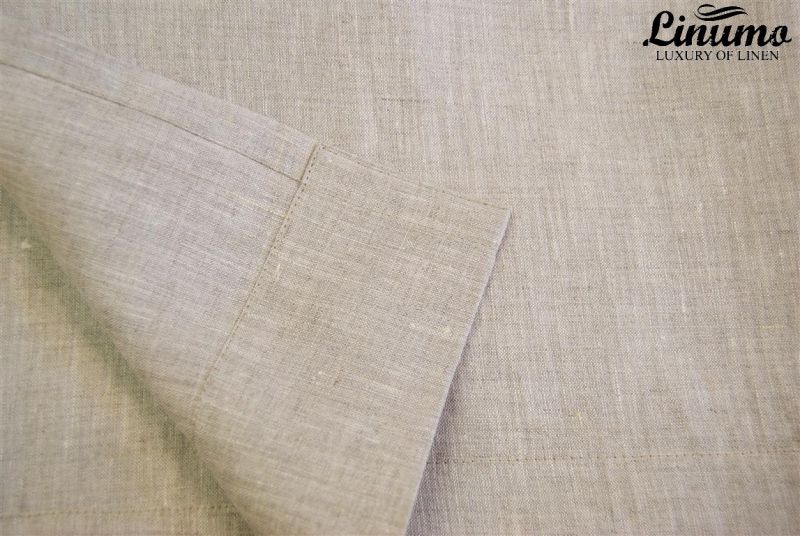 Finished linen curtain beige different sizes M06C112