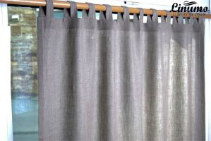 Finished linen curtain gray different sizes M08C215