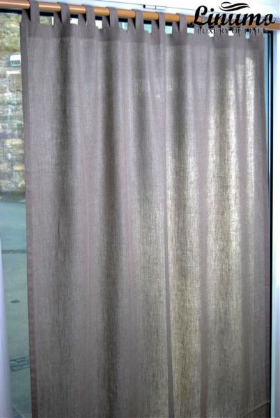 Finished linen curtain gray different sizes M08C215