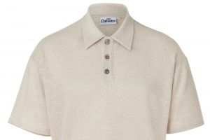 High-quality polo shirt made of linen pique 100% Linen