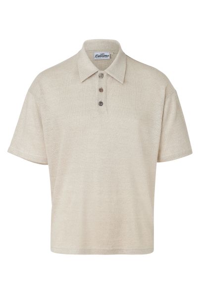 High-quality polo shirt made of linen pique 100% Linen