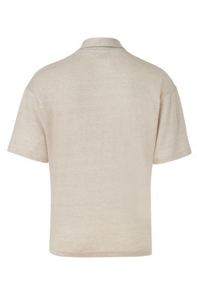 High-quality polo shirt made of linen pique 100% Linen