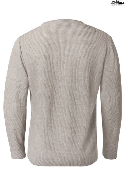 Hochwertiger Herren Pullover Leinenstrick V-Ausschnitt