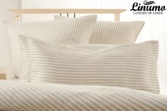 Linen Bedcover EMS White-Gray striped various sizes