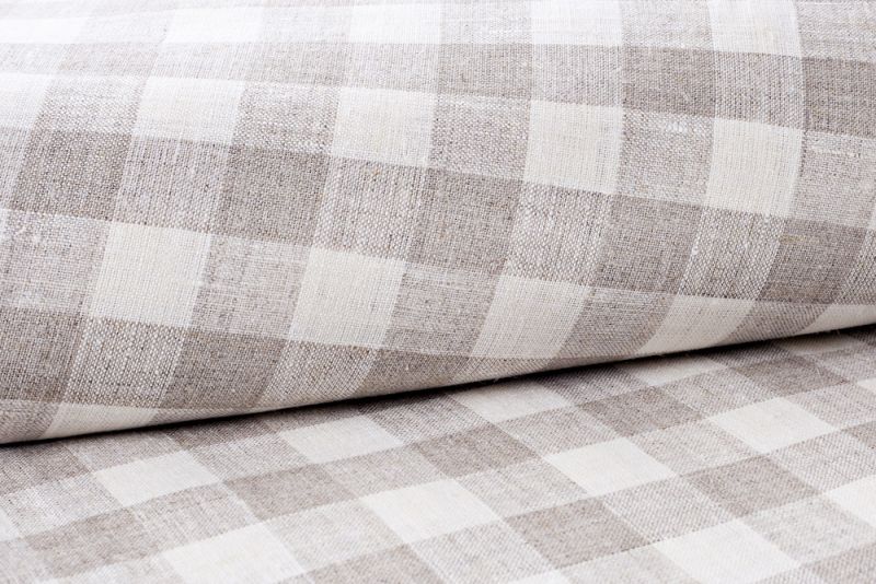 Linen Bolster Mosel 100% Linen Checked Design