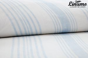 Linen fabric, 100% Linen, 160 g/qm, 160cm white/blue stripes