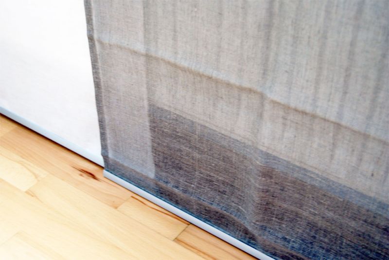 Linen sliding curtains naturel/gray voile different sizes M1209