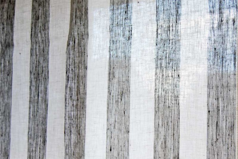 Linen sliding curtains white/natural striped different sizes M05