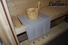 Luxury sauna & bath towel IVALOJOKI linen mix white/beige