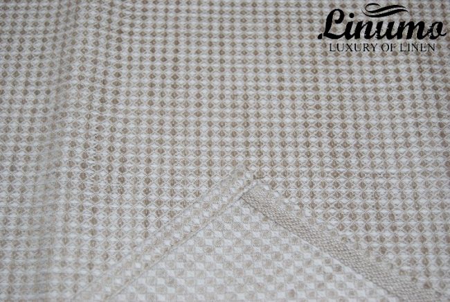 Luxury sauna & bath towel IVALOJOKI linen mix white/beige