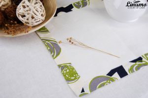 Table Runner 100% linen white with border Different Sizes