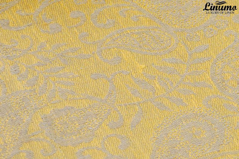 Table Runner in precious linenjacquard Yellow/Gray Different Siz