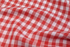 Tablecloth JAGST 100% Linen red/white checked Different Sizes