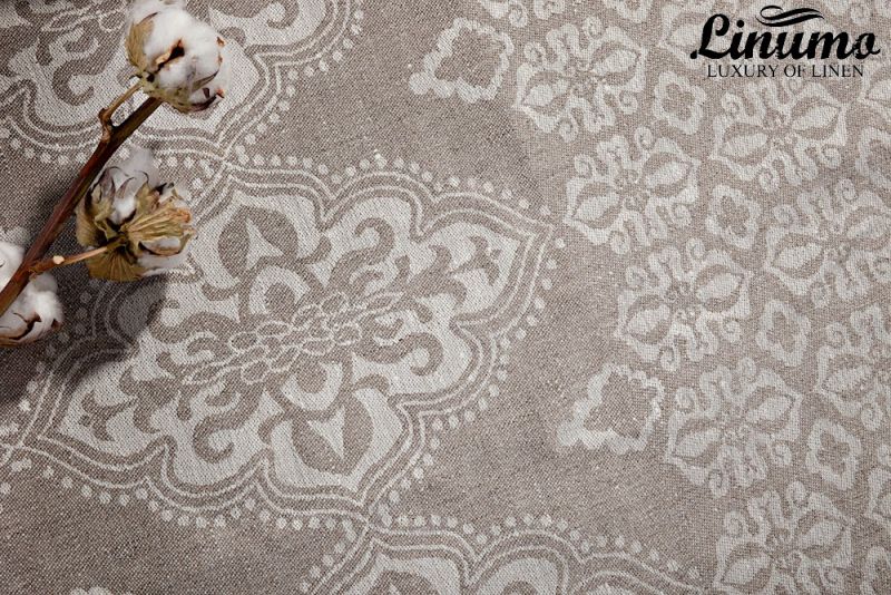 Tablecloth WERRA 100% Linen-Jacquard Gray Different Sizes